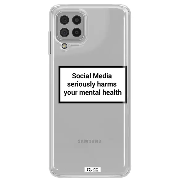 Social Media Harms Samsung A22 4g Clear TPU Case