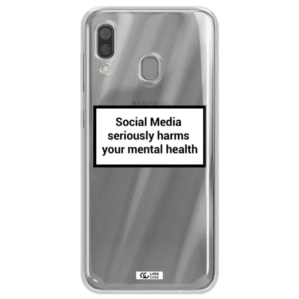 Social Media Harms Samsung A30 Clear TPU Case