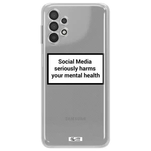 Social Media Harms Samsung A32 Clear TPU Case
