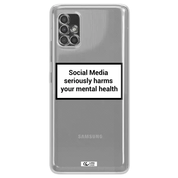 Social Media Harms Samsung A40S Clear Tpu Case