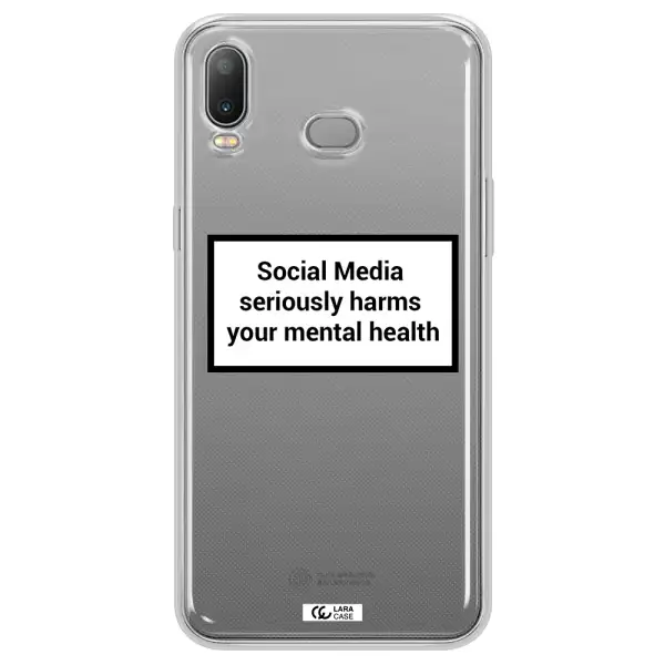 Social Media Harms Samsung A6S Clear TPU Case