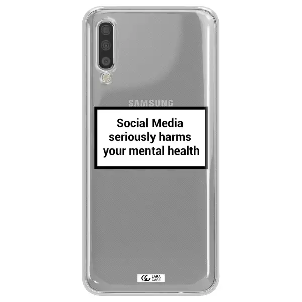 Social Media Harms Samsung A70S Clear Tpu Case