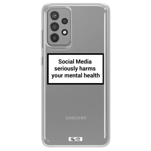 Social Media Harms Samsung A72 Clear TPU Case