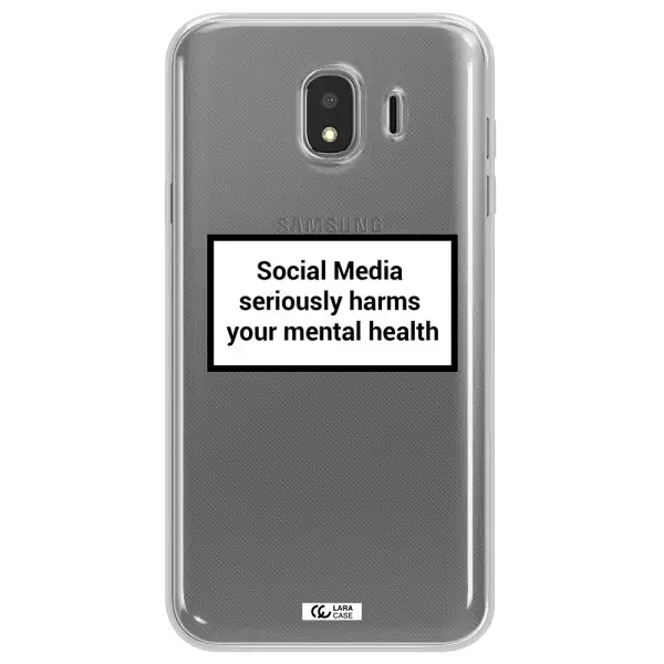 Social Media Harms Samsung J4 Clear TPU Case