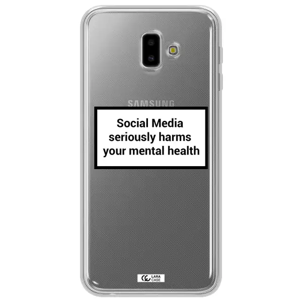 Social Media Harms Samsung J6 Plus Clear TPU Case