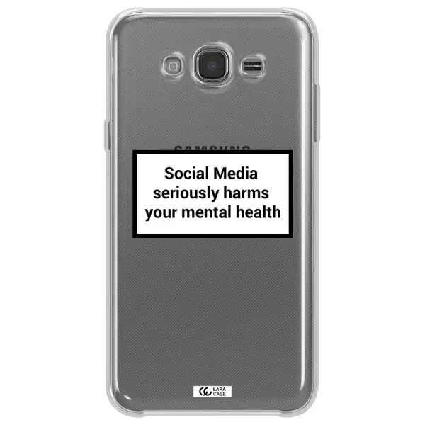 Social Media Harms Samsung J7 2015 Clear TPU Case
