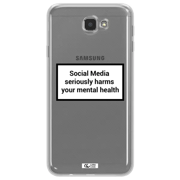 Social Media Harms Samsung J7 Prim Clear TPU Case