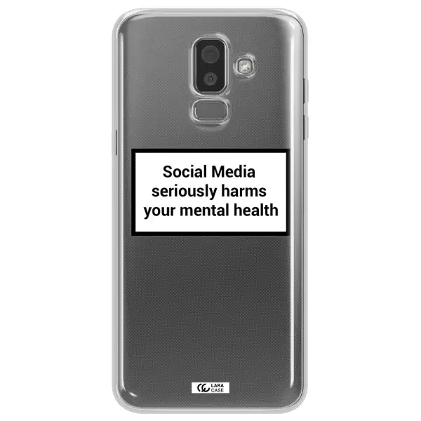 Social Media Harms Samsung J8 Clear TPU Case