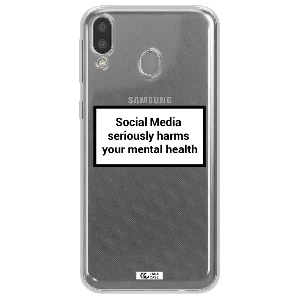 Social Media Harms Samsung M20 Clear TPU Case