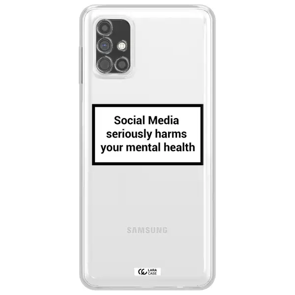 Social Media Harms Samsung M51 Clear TPU Case