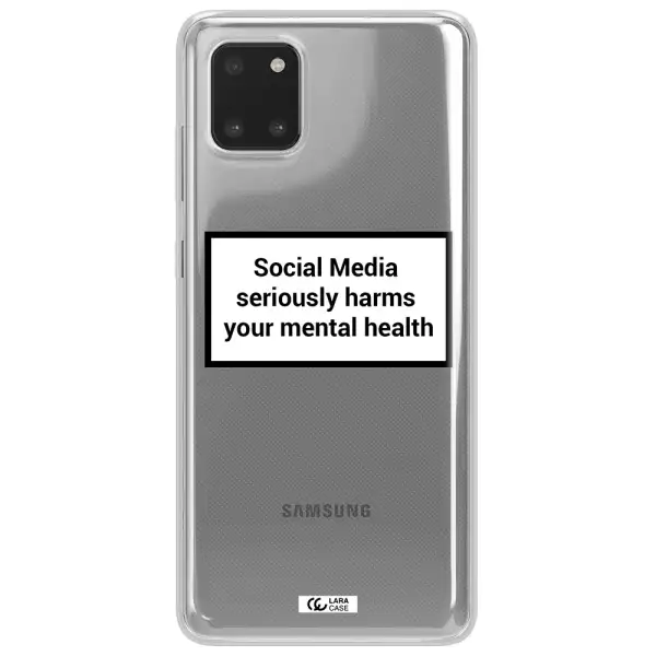 Social Media Harms Samsung Note 10 Lite Clear TPU Case