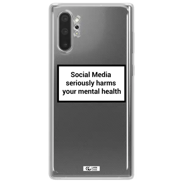 Social Media Harms Samsung Note 10 Plus Clear TPU Case