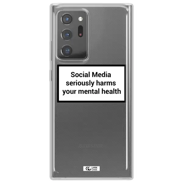 Social Media Harms Samsung Note 20 Ultra Clear TPU Case