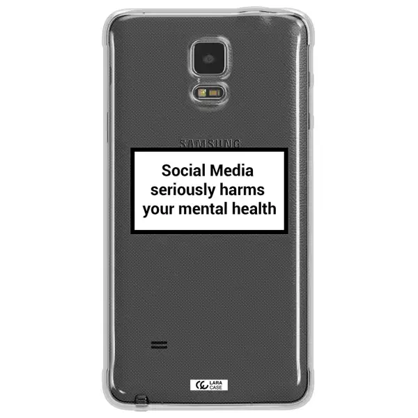 Social Media Harms Samsung Note 4 Clear TPU Case