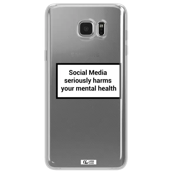 Social Media Harms Samsung Note 5 Clear TPU Case