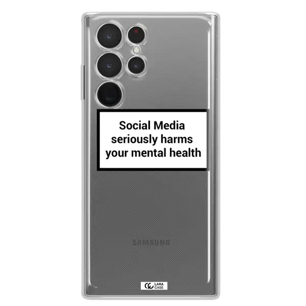 Social Media Harms Samsung S 22 Ultra Clear TPU Case