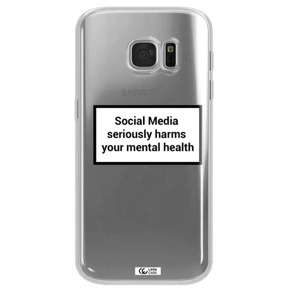 Social Media Harms Samsung S 7 Clear TPU Case