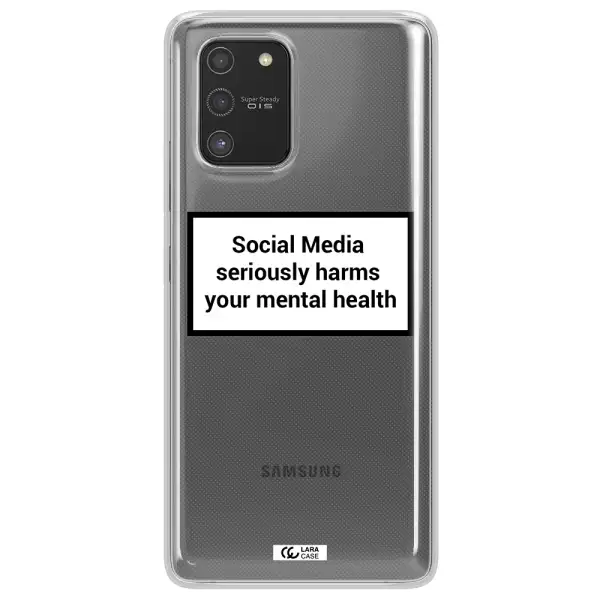 Social Media Harms Samsung S10 Lite Clear TPU Case