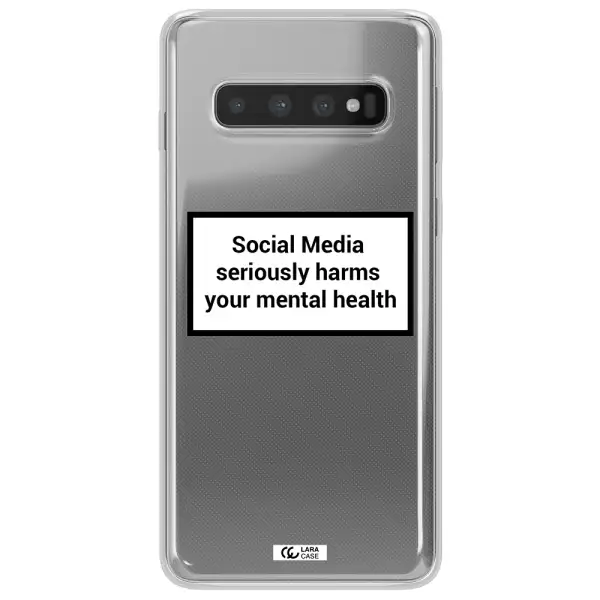 Social Media Harms Samsung S10 Plus Clear TPU Case