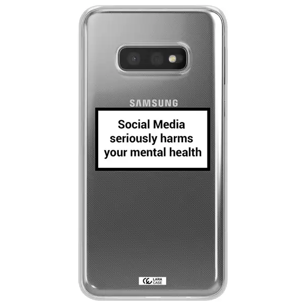 Social Media Harms Samsung S10e Clear TPU Case