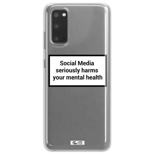 Social Media Harms Samsung S20 Clear TPU Case