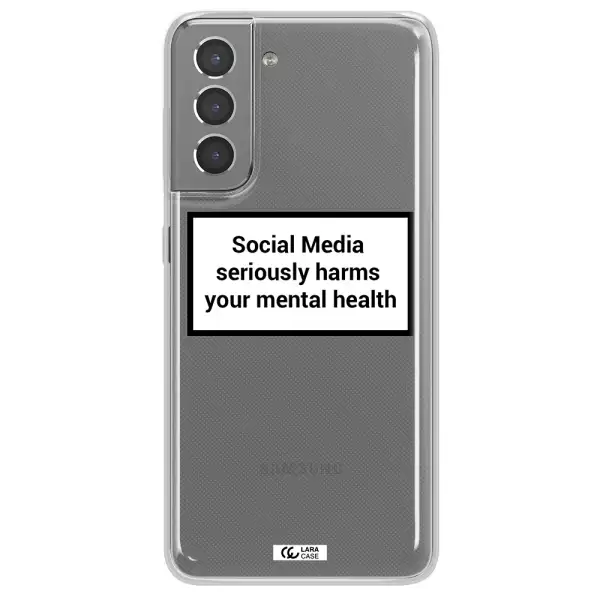 Social Media Harms Samsung S21 Clear TPU Case