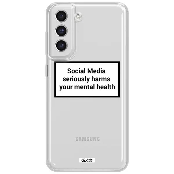 Social Media Harms Samsung S21 Fe Clear Tpu Case