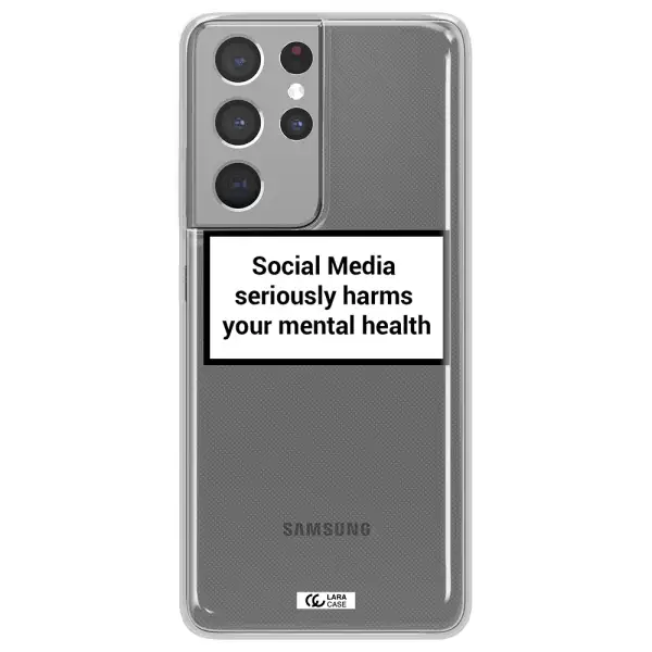 Social Media Harms Samsung S21 Ultra Clear TPU Case