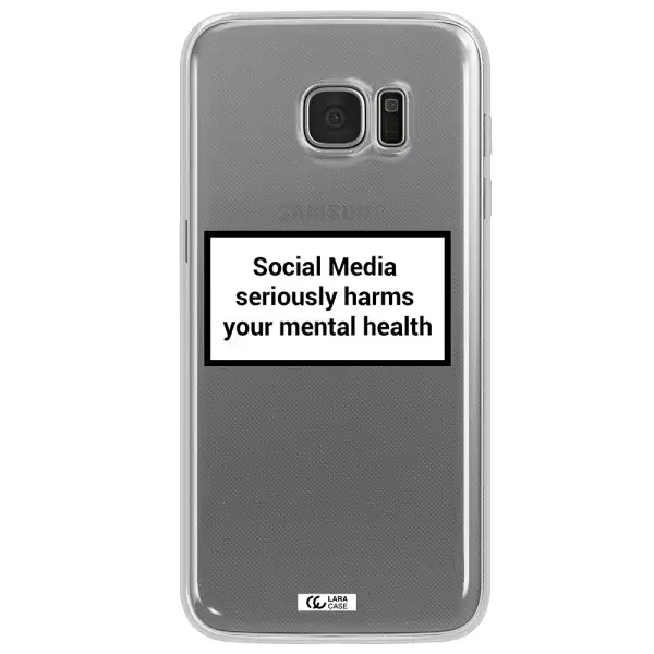 Social Media Harms Samsung S7 Edge Clear TPU Case