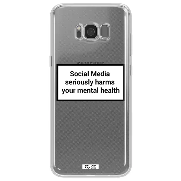 Social Media Harms Samsung S8 Plus Clear TPU Case