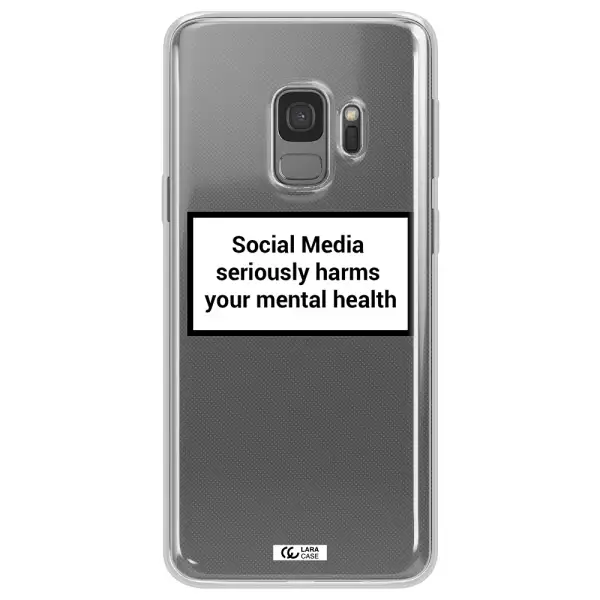 Social Media Harms Samsung S9 Clear TPU Case