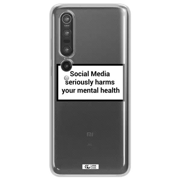 Social Media Harms Xiaomi Mi 10 Pro Clear TPU Case