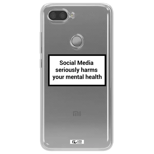 Social Media Harms Xiaomi Mi 8 Lite Clear TPU Case