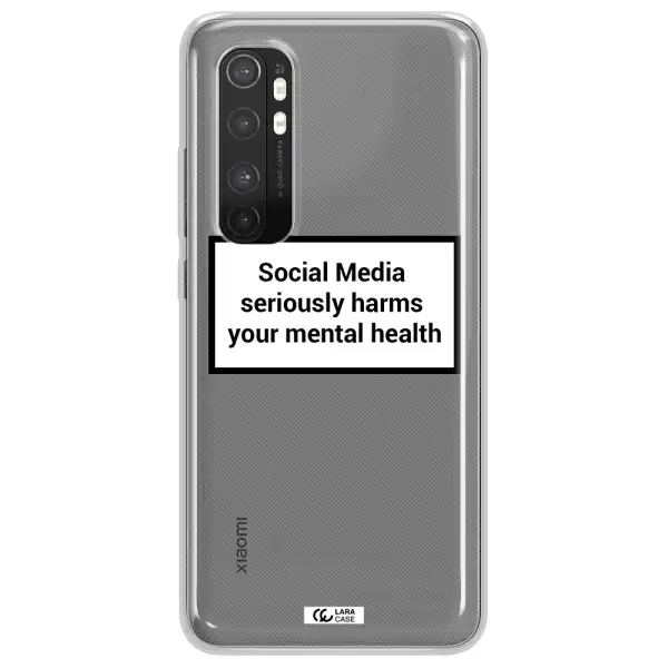Social Media Harms Xiaomi Mi Note 10 Lite Clear TPU Case