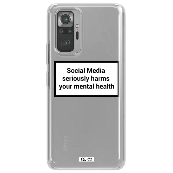 Social Media Harms Xiaomi Note 10 Pro Clear TPU Case
