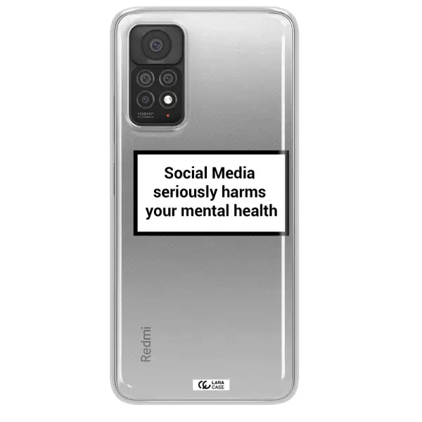 Social Media Harms Xiaomi Note 11 Pro Clear TPU Case