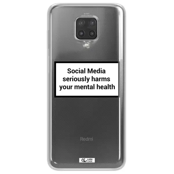 Social Media Harms Xiaomi Note 9 Pro Clear TPU Case