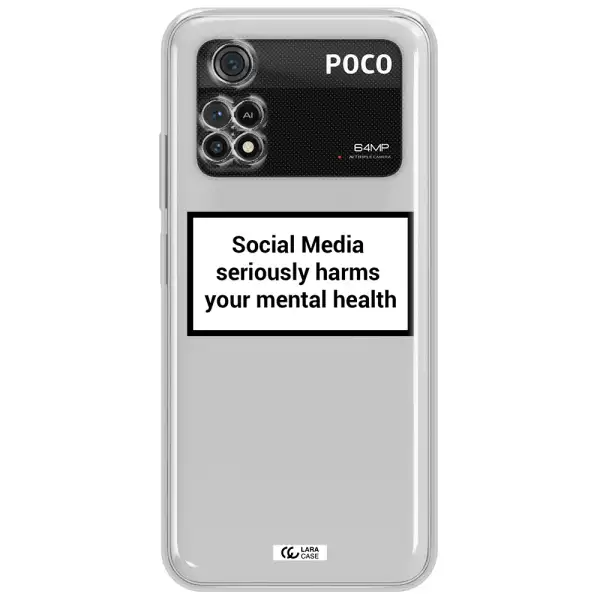 Social Media Harms Xiaomi Poco M4 Pro 4G Clear Tpu Case