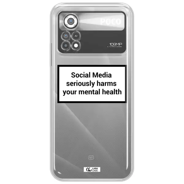 Social Media Harms Xiaomi Poco X4 Pro Clear TPU Case