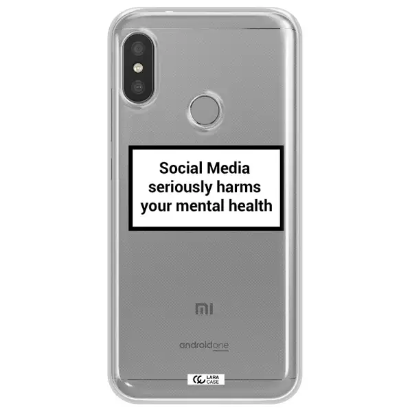 Social Media Harms Xiaomi Redmi 6 Pro Clear TPU Case