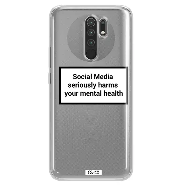Social Media Harms Xiaomi Redmi 9 Clear TPU Case