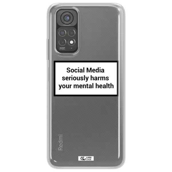 Social Media Harms Xiaomi Redmi Note 11 Clear TPU Case