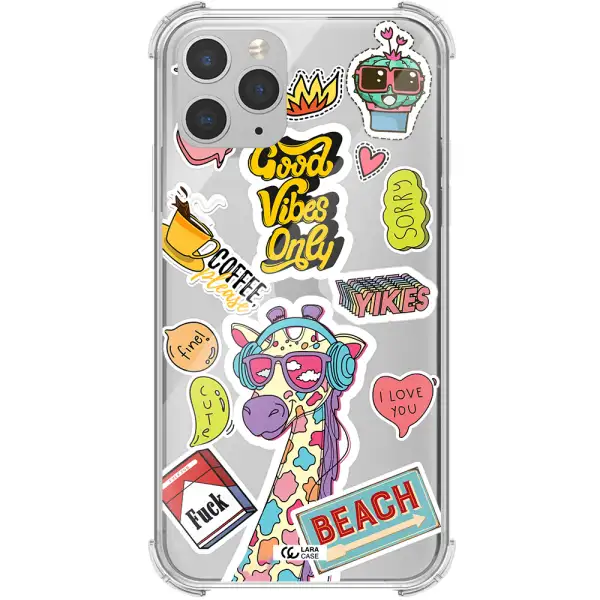 Giraffe Sticker Apple iPhone 11 pro Clear PC Case