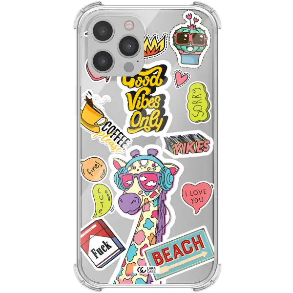 Giraffe Sticker Apple iPhone 12 pro Clear PC Case