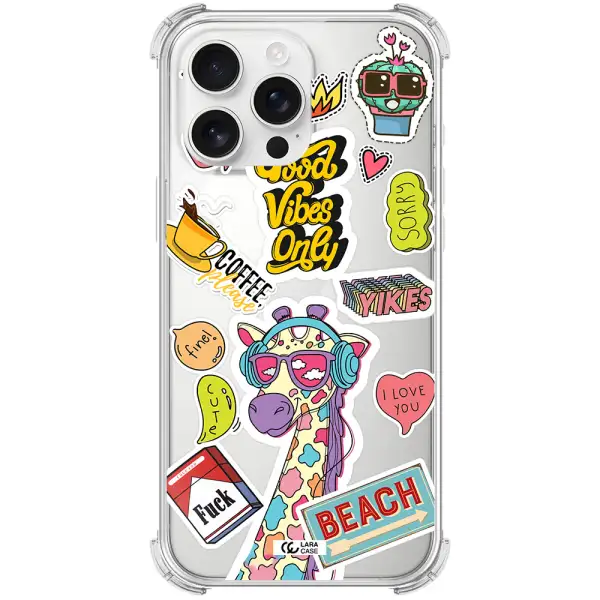 Giraffe Sticker Apple Iphone 16 Pro Max Clear Pc Case