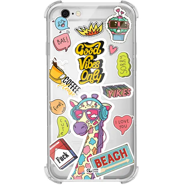 Giraffe Sticker Apple iPhone 6 Clear PC Case