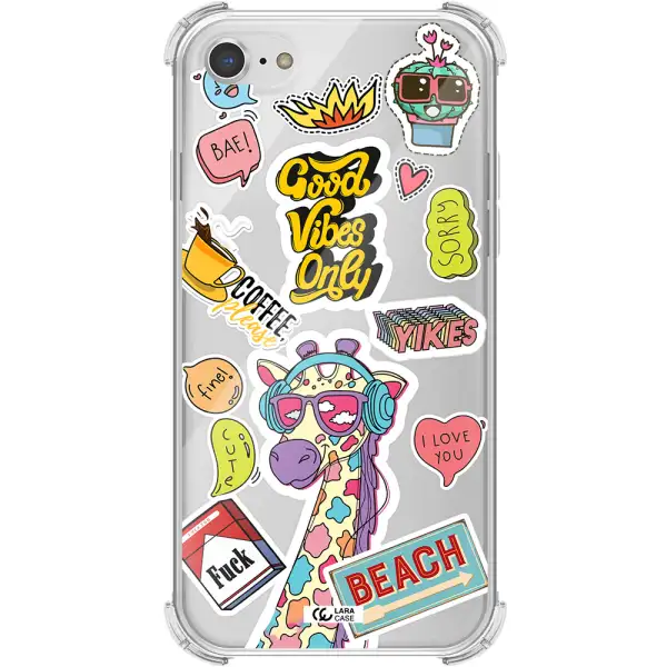 Giraffe Sticker Apple iPhone 7 Clear PC Case