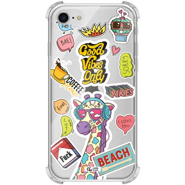 Giraffe Sticker Apple iPhone se 2020 Clear PC Case