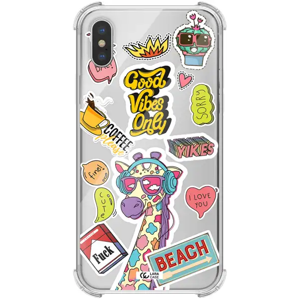 Giraffe Sticker Apple iPhone XS max Clear PC Case