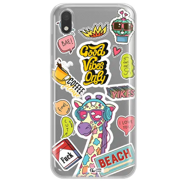 Giraffe Sticker Huawei Honor 8S Clear TPU Case